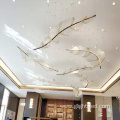 Modern fashion romantic elegant gold crystal stainless steel led pendant light